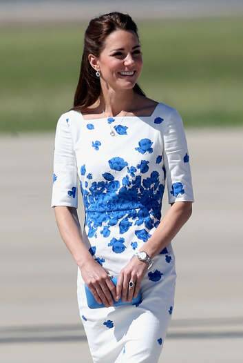 Catherine, Duchess of Cambridge arrives at the Royal Australian Airforce Base at Amberley on April 19. Photo: Chris Jackson