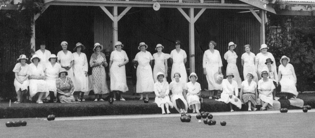 Ladies bowlers at the Canberra City Bowling Club in its early days.  Photo: Supplied