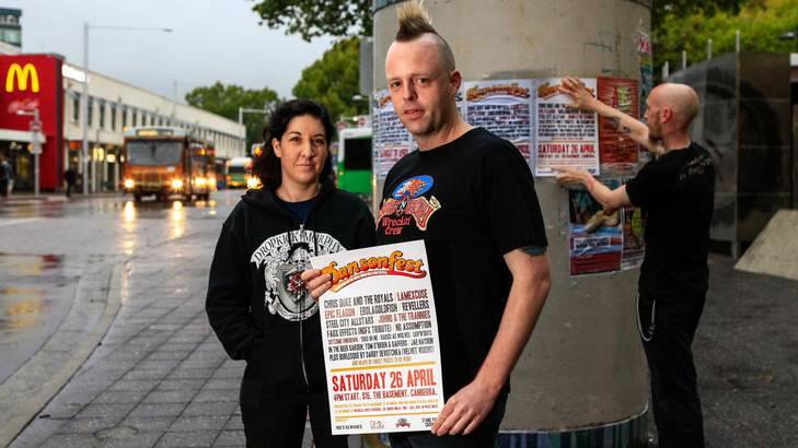 DansonFest: Craig McMillan, with Penelope Foudoulis and Graeme Syms are the organising a punk rock festival to celebrate the memory of murdered friend Nicolas Sofer-Shreiber. Photo: Katherine Griffiths