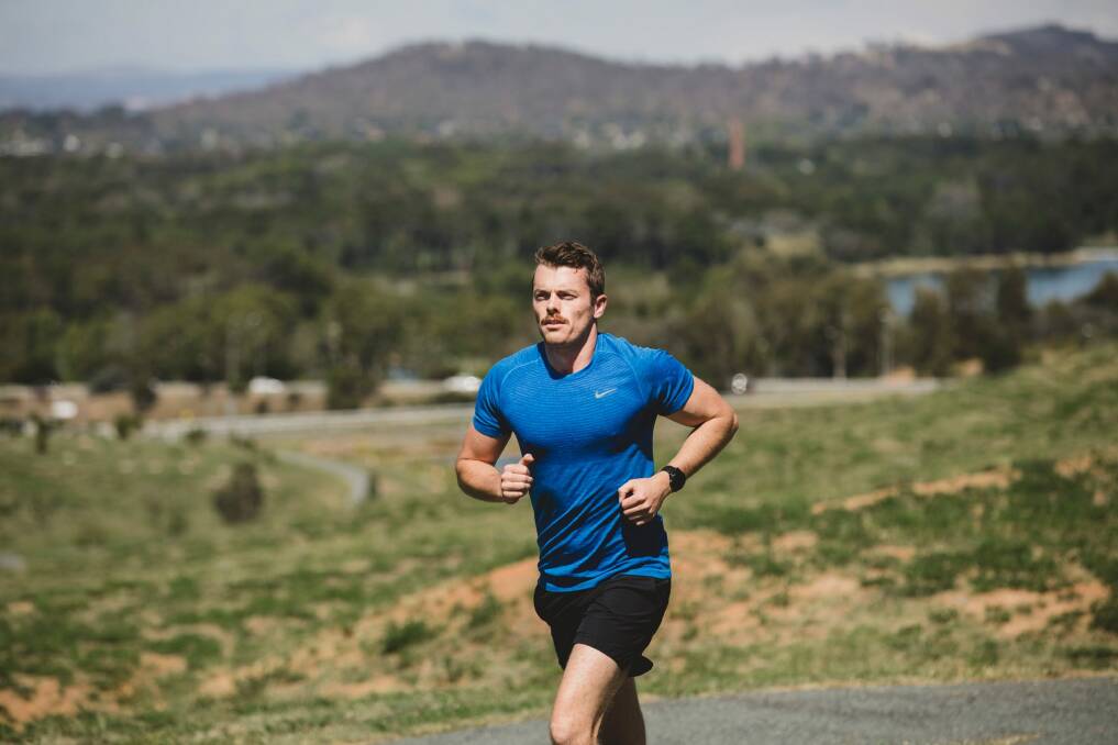 John Hulin is training for the half marathon at the Australian Running Festval. Photo: Jamila Toderas