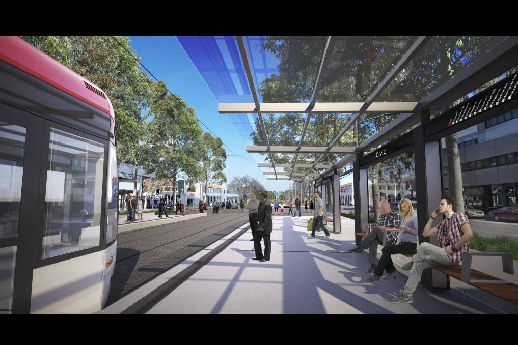 Only one of seven community councils in Canberra is in favour of the light rail line.