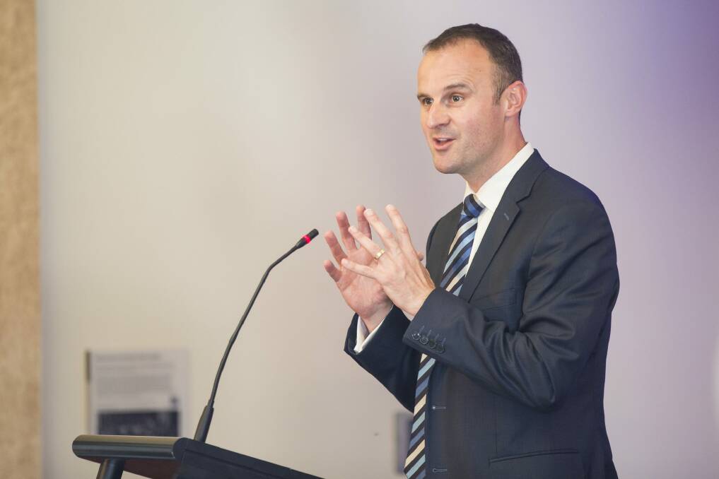 ACT Chief Minister Andrew Barr wants a change to the party's national platform to compel MPs to vote for same-sex marriage. Photo: Matt Bedford