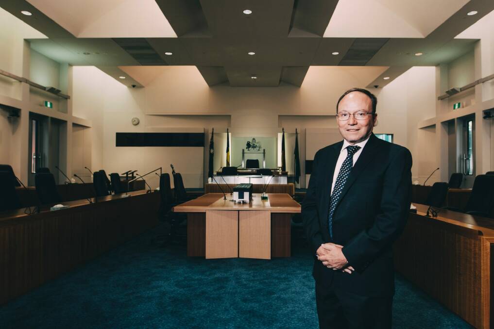 Max Kiermaier, the ACT's retiring deputy clerk and serjeant-at-arms, has been a fly on the wall of both the federal and territory parliaments for 37 years. Photo: Jamila Toderas