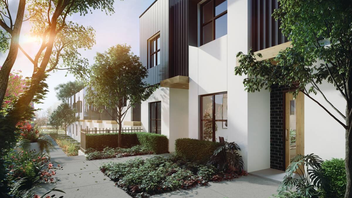 An artist impression of one of the townhouses in the Wish development.  Photo: Supplied