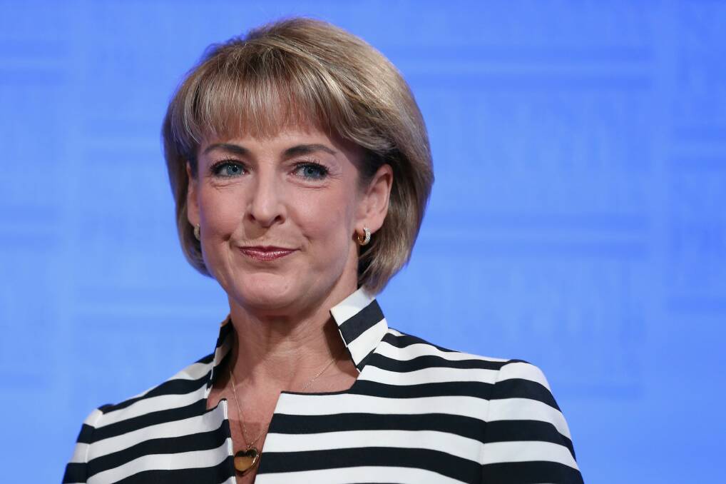 Employment Minister Michaelia Cash says 48 of 79 Heydon royal commission recommendations will be adopted by a returned Turnbull government. Photo: Alex Ellinghausen