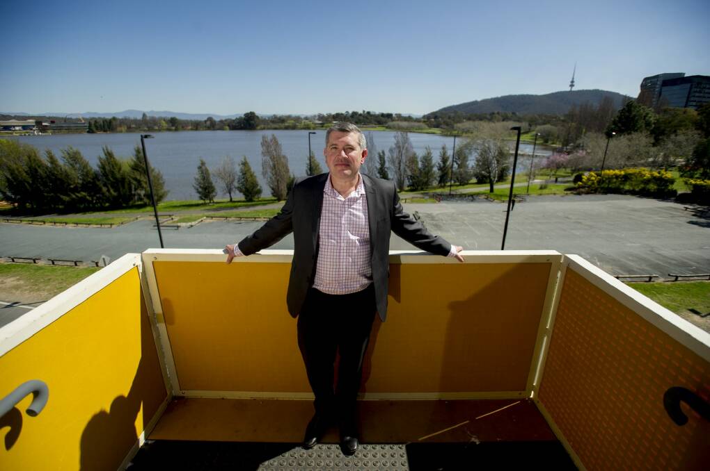 Dan Stewart in September last year, just after leaving the Land Development Agency for Elton Consulting, which works on the Manuka Oval bid, the casino bid and the Riverview housing project. Photo: Jay Cronan