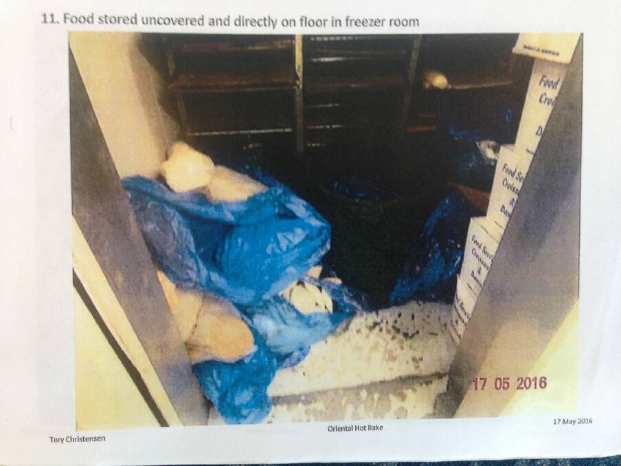 Food uncovered and stored on the freezer floor. Photo: Supplied