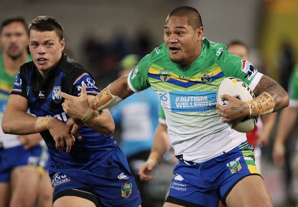 Joey Leilua has been in exceptional form for Canberra this season. Photo: Getty Images