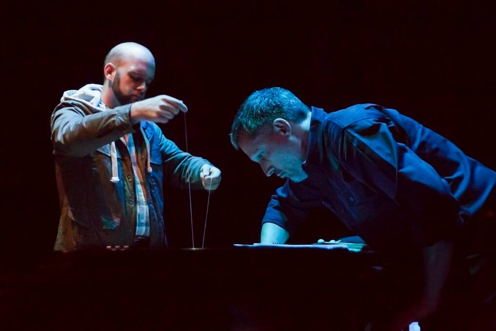 Michael Lampard, left as The Soldier accompanied by Alan Hicks as The Pianist performing The Weight of Light.  Photo: Michelle Higgs