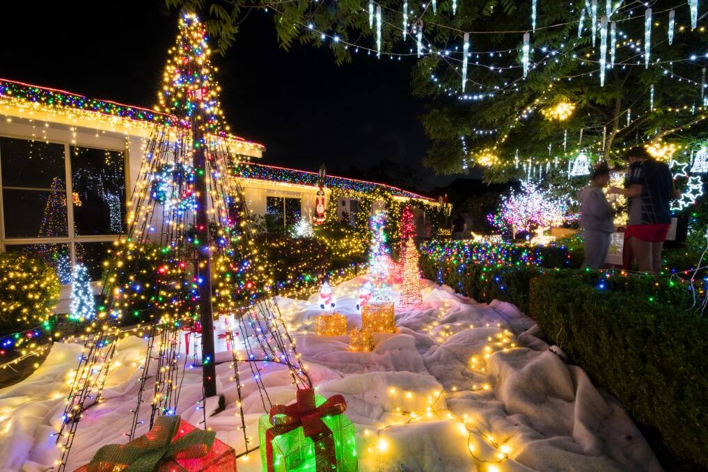Nigel and Mary-Ann Biginell have also transformed their house into a Christmas wonderland in Bissenberger Crescent. Photo: Dion Georgopoulos