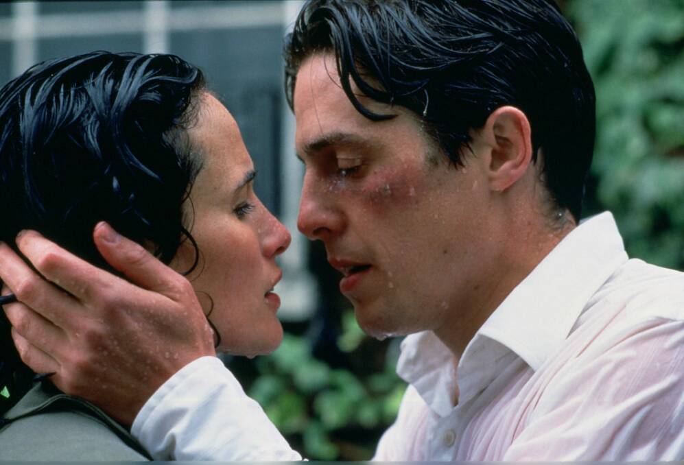 Andie MacDowell and Hugh Grant in <i>Four Weddings and a Funeral</i>. 