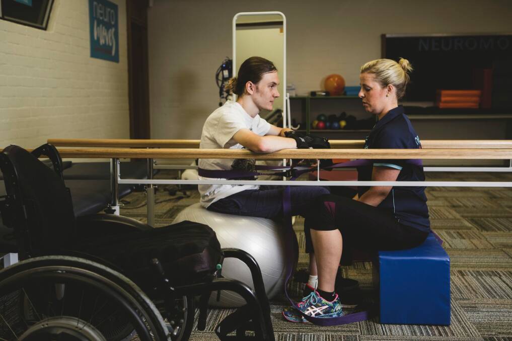 People in Canberra with spinal cord injuries or other neurological disabilities will now be able to use NeuroMoves. Photo: Jamila Toderas