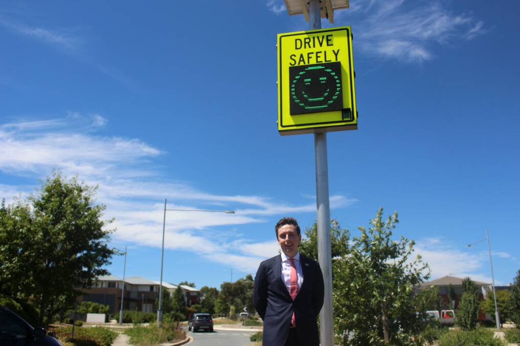 The new smiley speed sign trial to check drivers are obeying the limit Photo: supplied