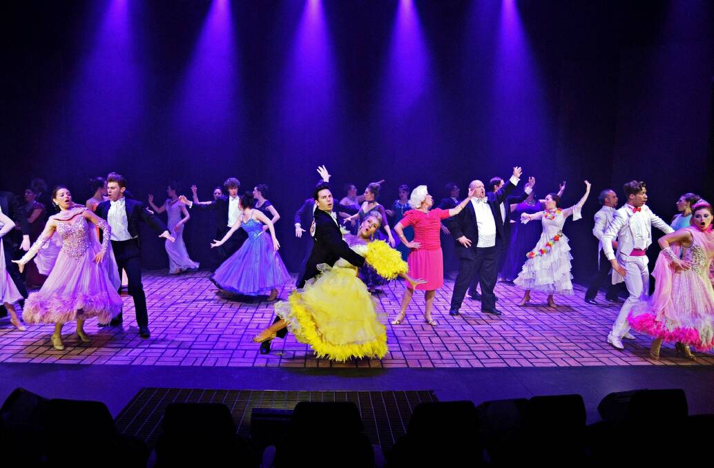 The cast of Strictly Ballroom the Musical dancing away.  Photo: Ross Gould
