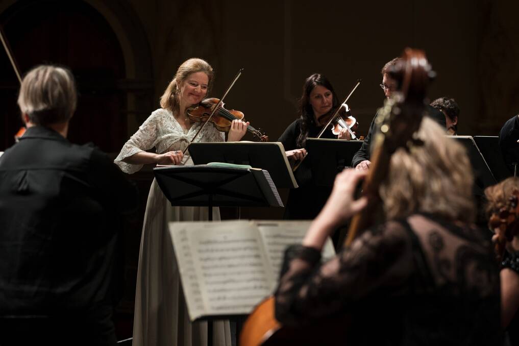 Violinist Rachel Podger and members of the Orchestra of the Age of Enlightenment played works by Haydn, Mozart and J.C. Bach. Photo: Shane Reid