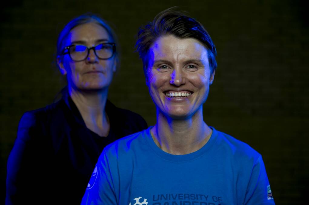 Jess Bibby and Carrie Graf are leaving the Canberra Capitals at the end of the season. Photo: Jay Cronan