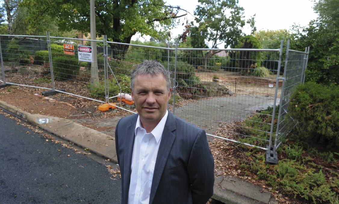 Wayne Harriden, project marketing director for the Independent Property Group, at 51 Holmes Crescent, Campbell. Photo: Graham Tidy
