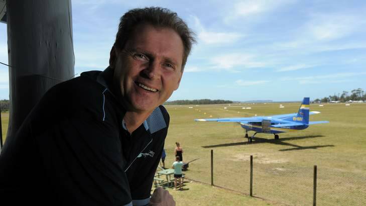 Mayor of the Eurobodalla Shire, Lindsay Brown, at the Moruya airport, which he hopes can be re-developed. Photo: Graham Tidy