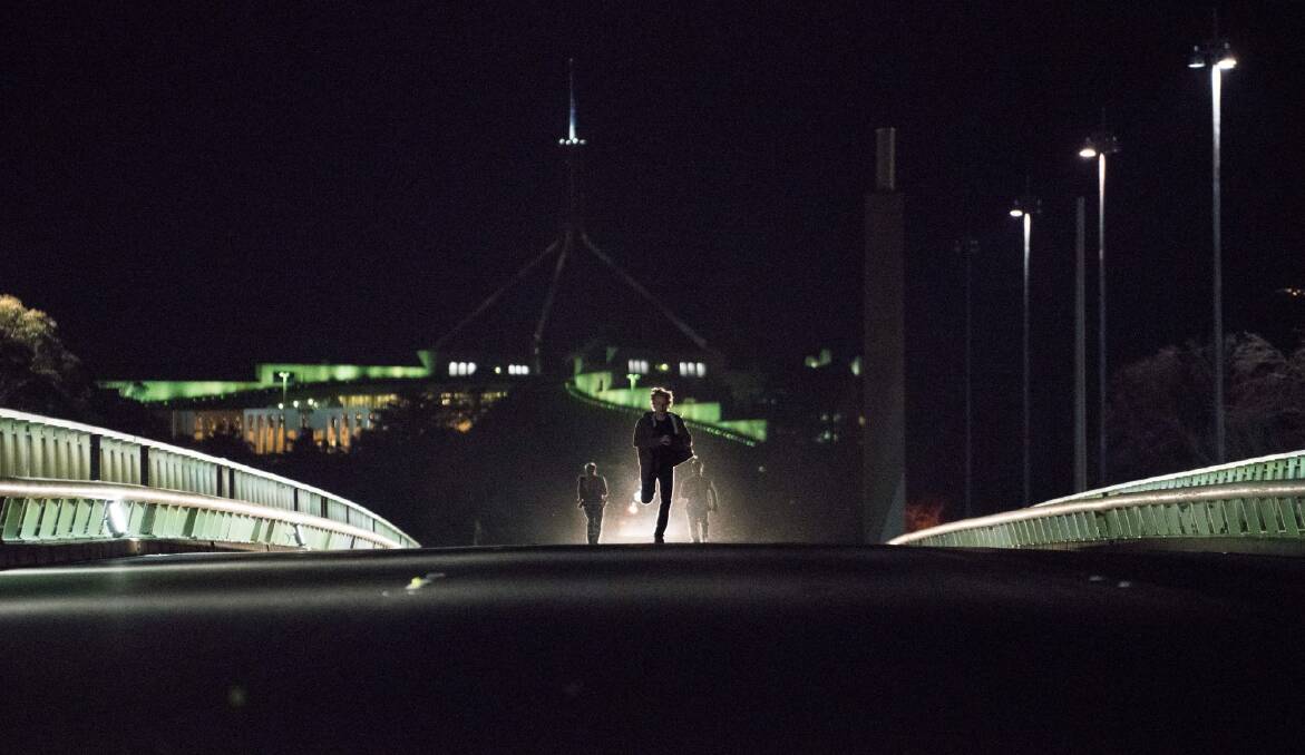 A scene from Secret City, the new Foxtel mini-series set in Canberra. Photo: supplied