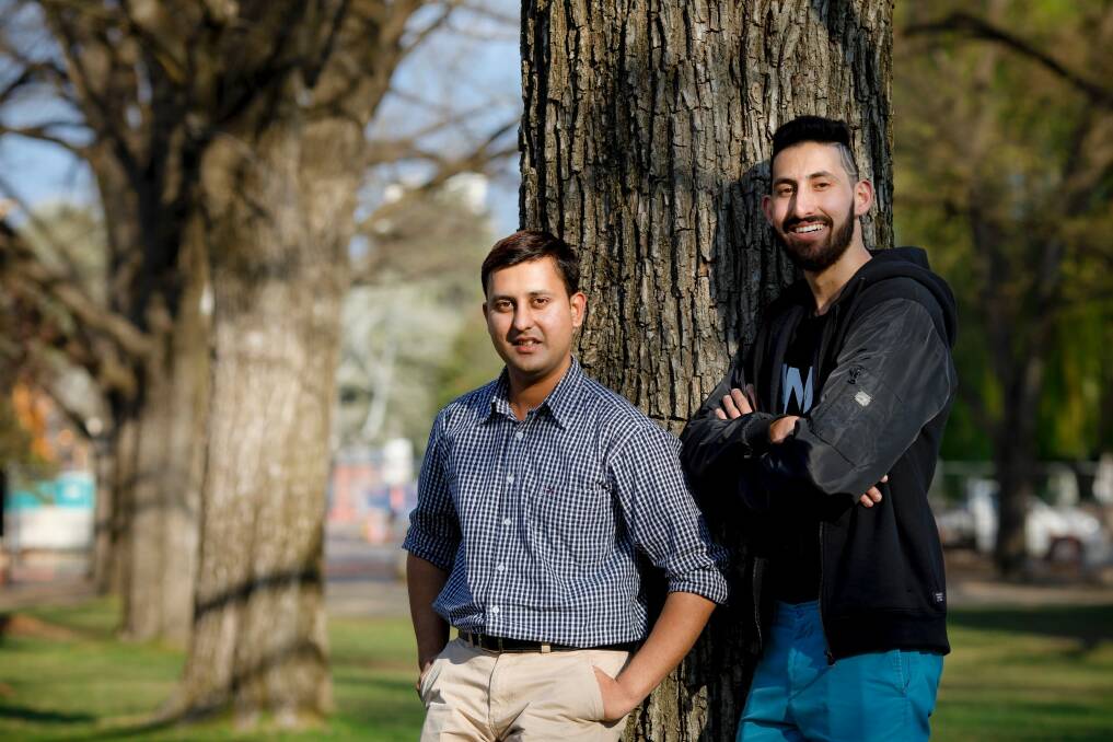 ANU engineering students from New Zealand Yash Vyas and Ali Bulbul have been following the New Zealand election closely.  Photo: Sitthixay Ditthavong