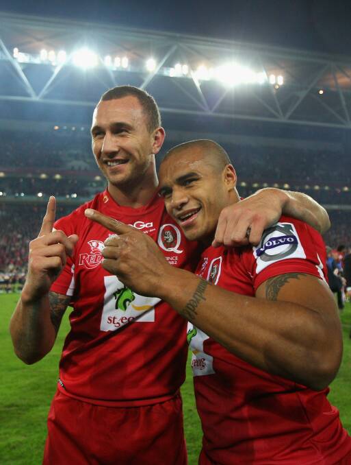 Quade Cooper and Will Genia. Photo: Getty Images