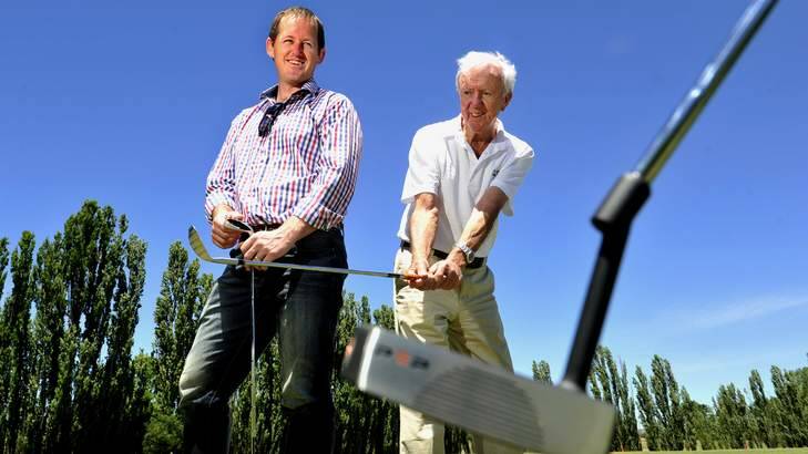 Peter McKay, designer of the clubs, with managing director Paul Donaghue. Photo: Melissa Adams