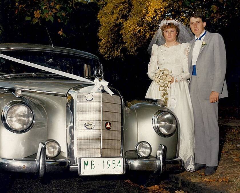A member of the family: The big German was the wedding chariot when Sandra and John Green married in 1988. It is now a part of the family's shared history.