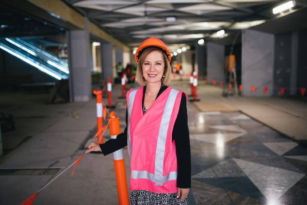 Canberra Centre manager Amanda Paradiso inside the new Monaro Mall precinct. Photo: Rohan Thomson