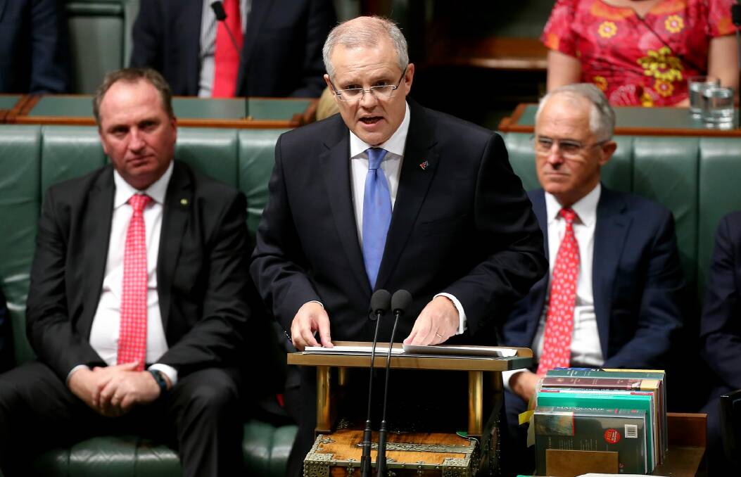 Treasurer Scott Morrison has used his maiden budget to deliver tax concessions to small businesses. Photo: Alex Ellinghausen