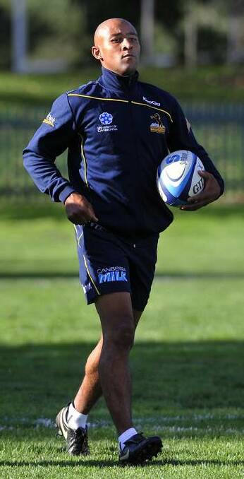 Brumbies consultant coach George Gregan at training this year. Photo: Jeffrey Chan