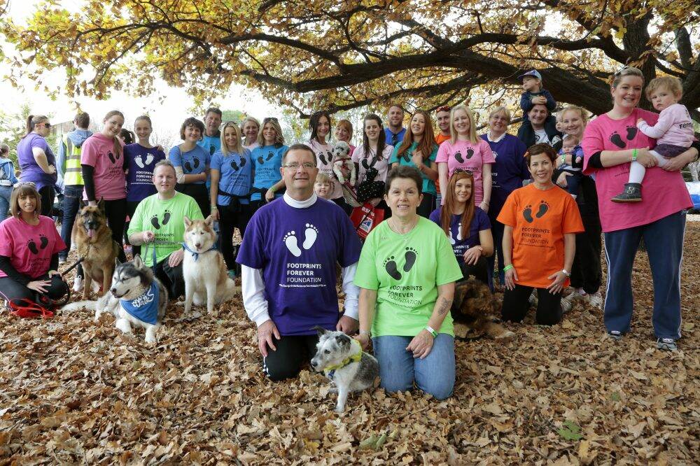 Team Jim Jam after completing the Canberra Million Paws walk. Photo: Jeffrey Chan