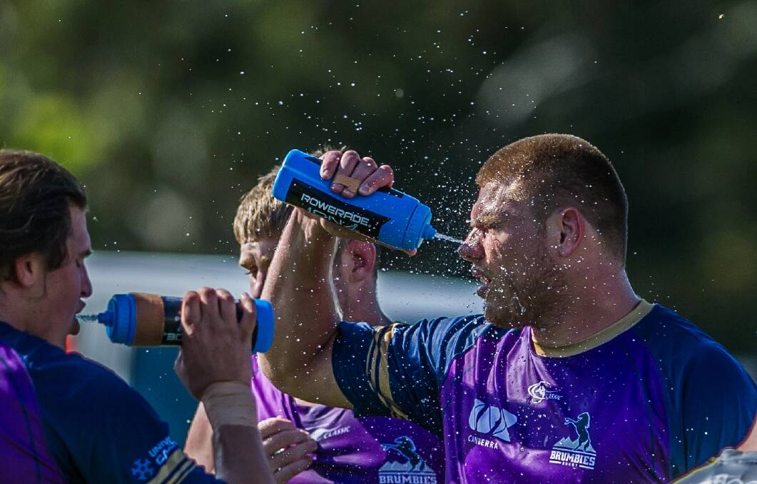 The Brumbies were pushed to the limit in the heat on Monday. Photo: Karleen Minney