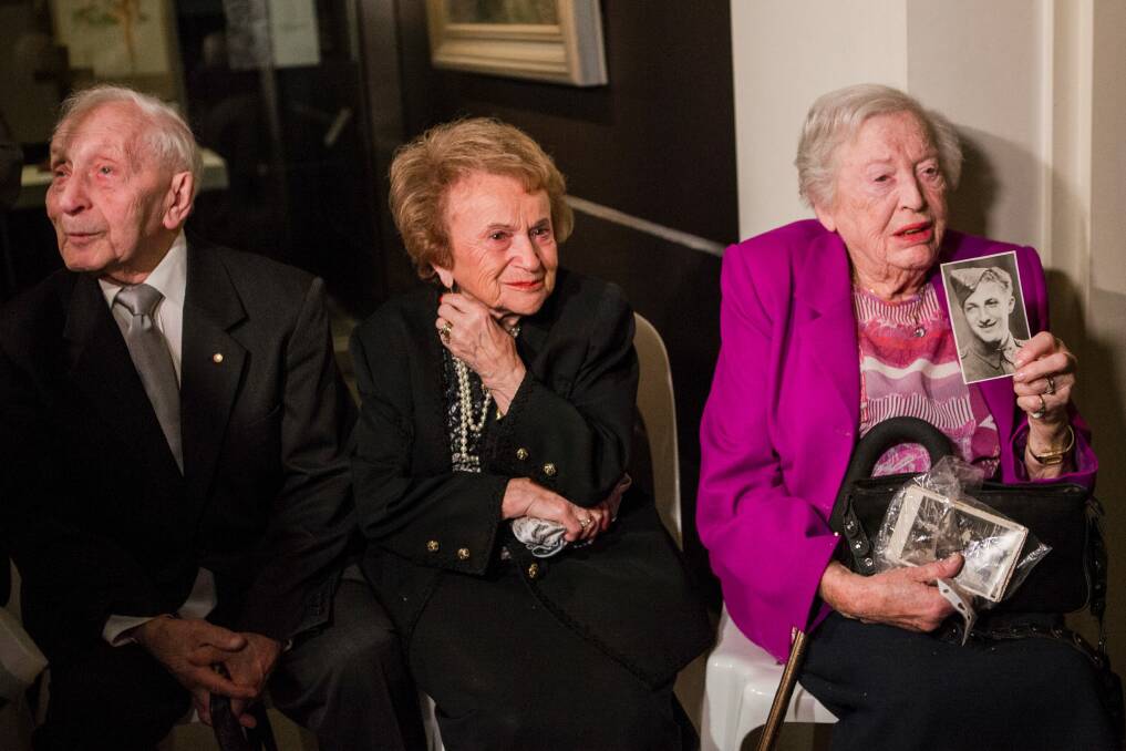 Jewish Holocaust survivors Abram and Cesia Goldberg, and Irma Hanner. Photo: Jamila Toderas