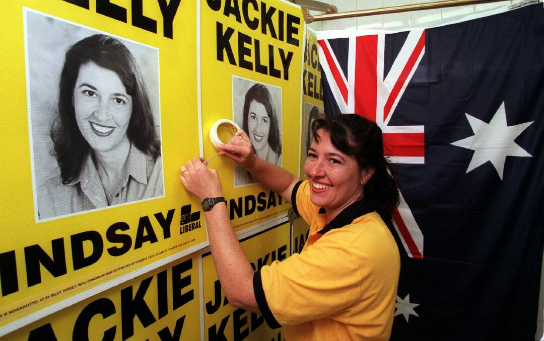 Jackie Kelly was in federal parliament from 1996 to 2007. Here she is in the midst of the 1998 election campaign. Photo: Robert Pearce