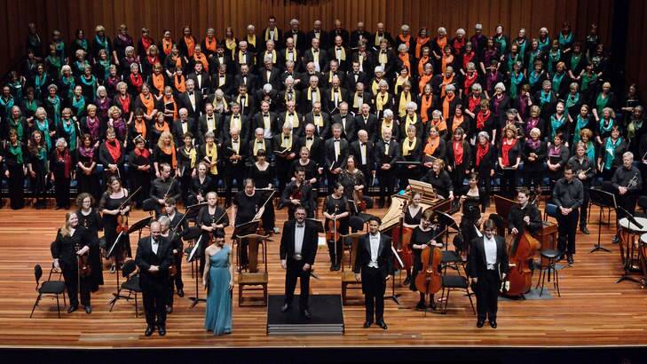 The Canberra Choral Society takes its final bow. Photo: Peter Hislop