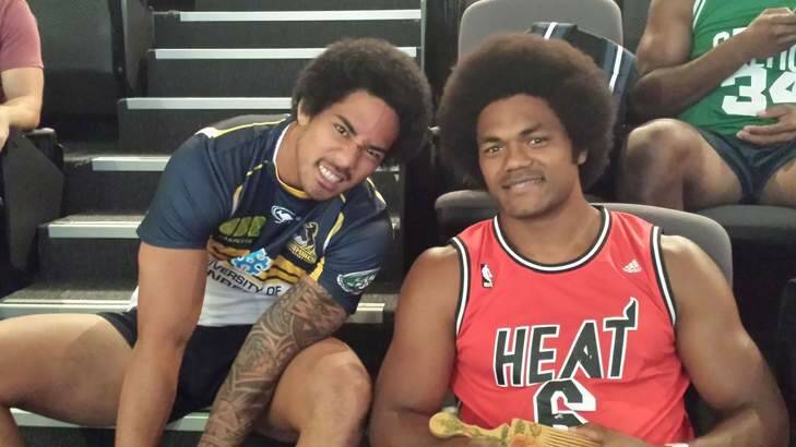 Brumbies wingers Henry Speight and Joseph Tomane. Photo: Supplied