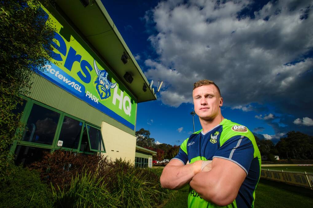 Raiders fullback Jack Wighton's immediate playing future hinges on the outcome of an ACT Policing investigation. Photo: Sitthixay Ditthavong
