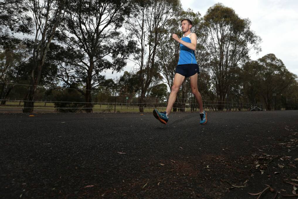  Canberra race walker Brendon Reading has qualified for the 50km event at the Rio Olympic Games. Photo: Jeffrey Chan
