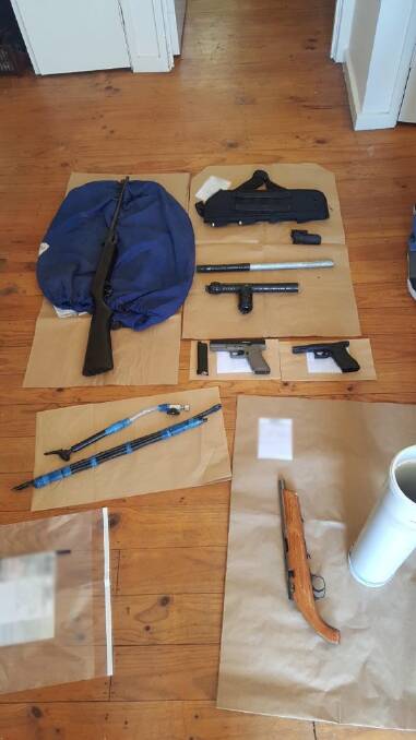 Police have seized 14 firearms from the Kambah home of Jack Bernard Peter. Photo: Supplied