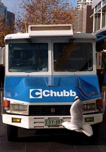 Chubb armoured van. Photo: James Davies