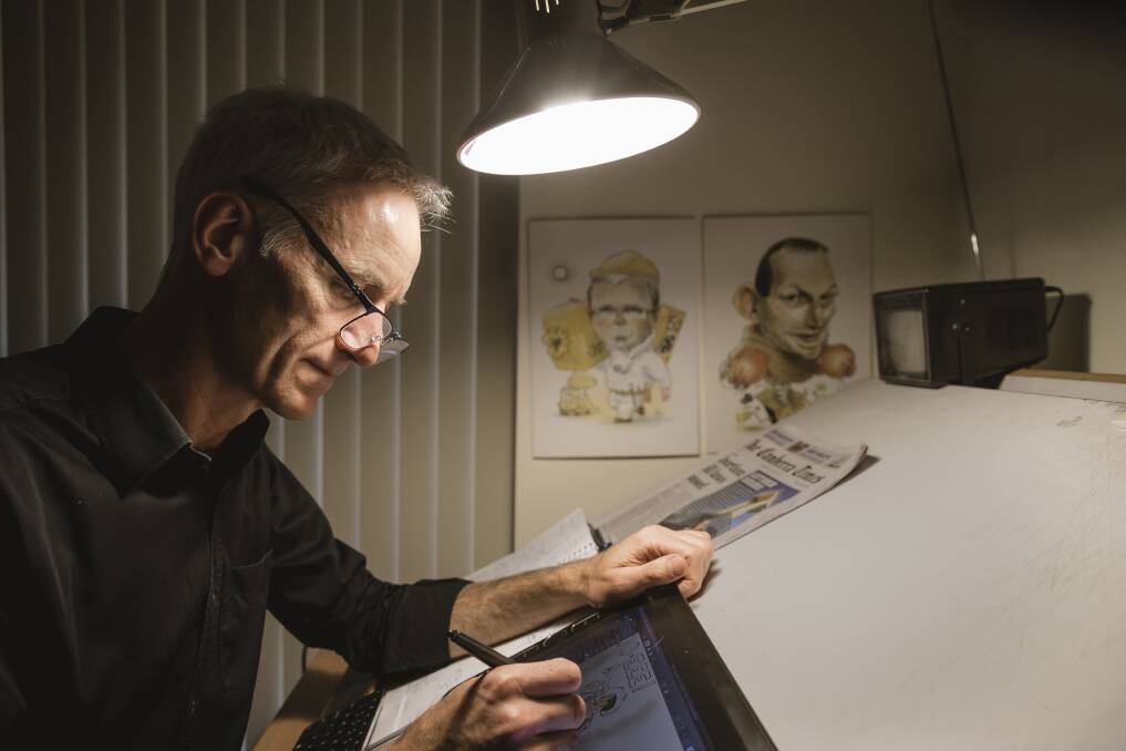 Canberra Times cartoonist David Pope. Photo: Sitthixay Ditthavong