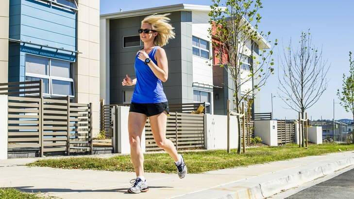 Hayley Burton of Crace has already raised over $3000 ahead of the Canberra Times Marathon in April. Photo: Rohan Thomson