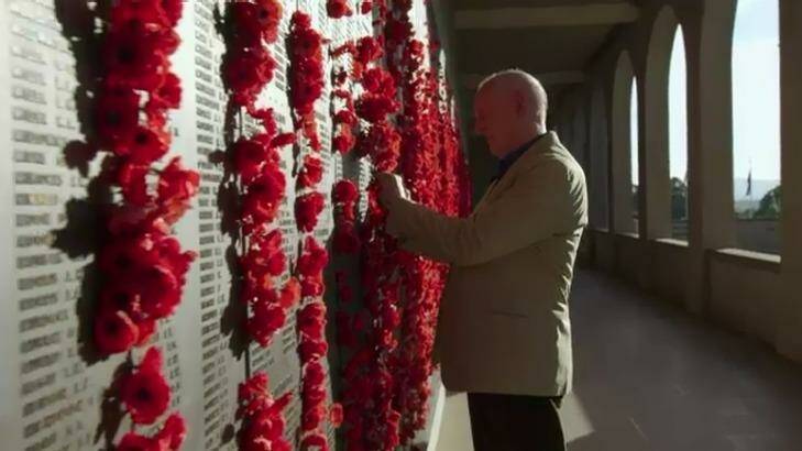 Alf (Ray Meagher) at the Australian War Memorial, where an upcoming episode of "Home and Away" was filmed. Photo: Prime