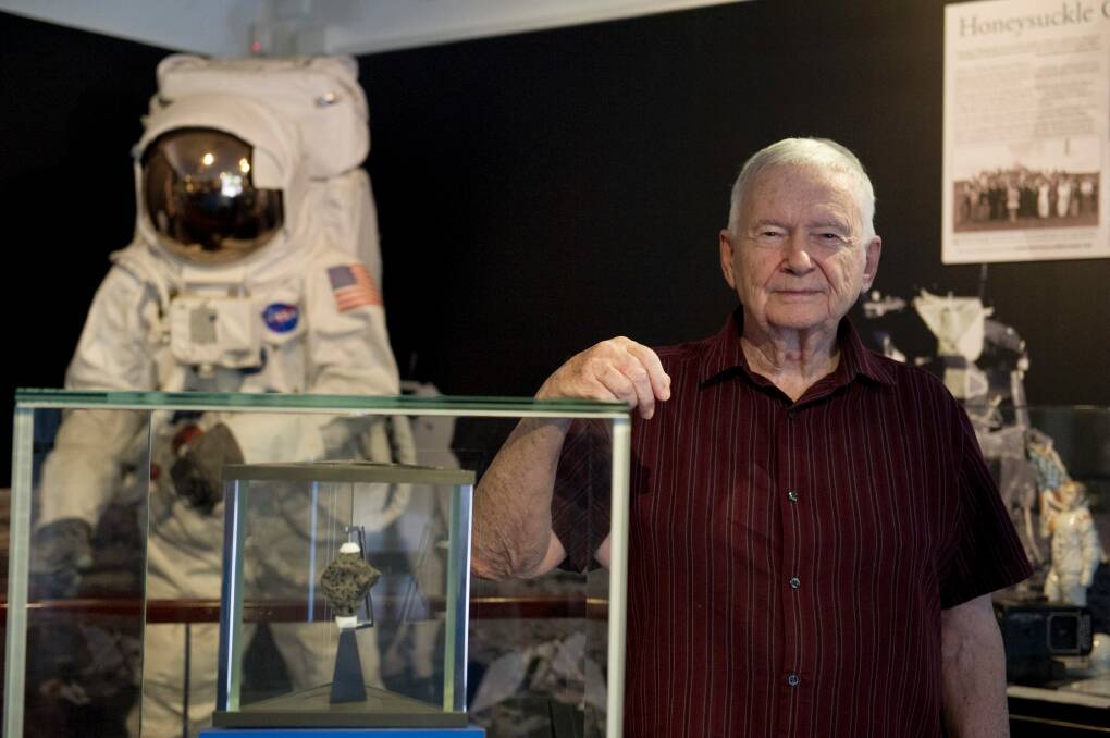 John Saxon transported the largest piece of Apollo 11 moon rock outside the United States back to Australia after the mission.  Photo: Jay Cronan