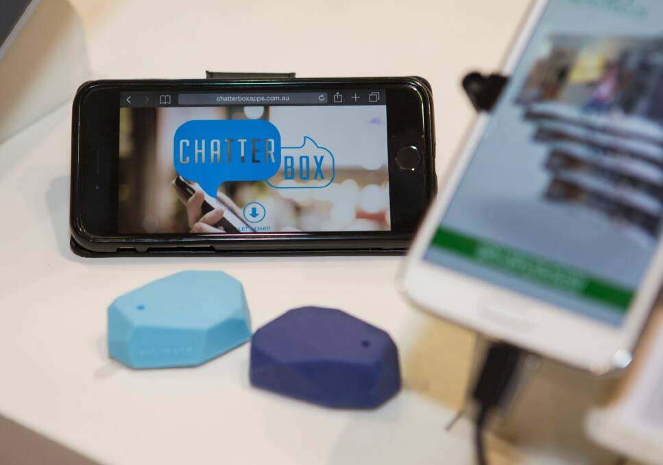 The Chatterbox app, which will give customers a futuristic retail experience. Photo: Jamila Toderas