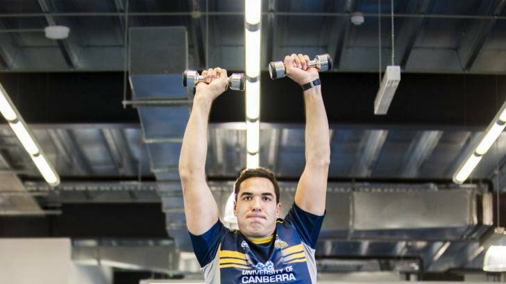 Brumbies recruit Rory Arnold is 208cm tall. Photo: Rohan Thomson