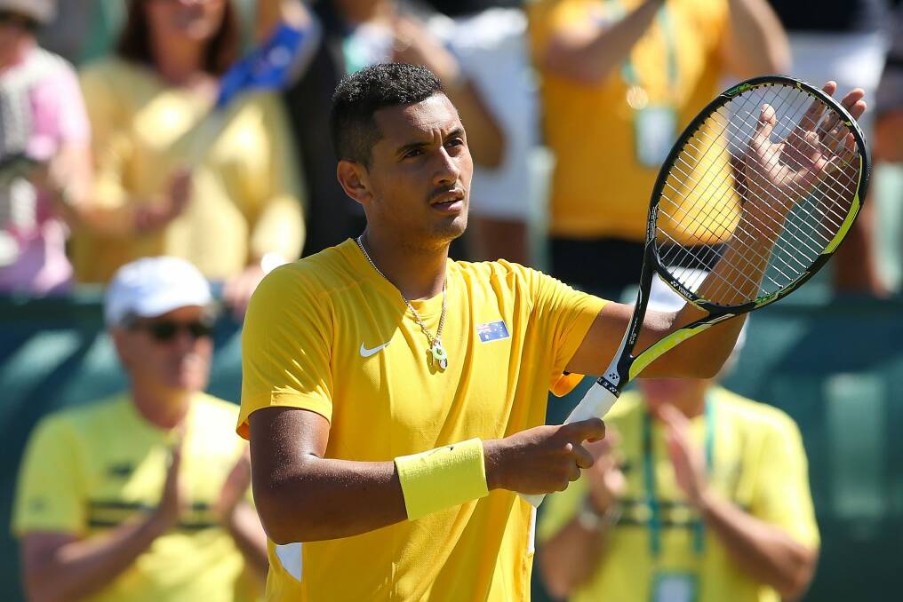 The Australian Davis Cup team and home-town favourite Nick Kyrgios are unlikely to be coming to Canberra next year. Photo: Getty Images