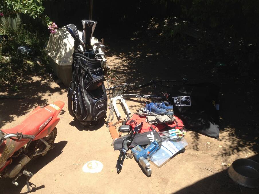 Two men will face court on Saturday morning in relation to items seized in Griffith. Photo: Supplied