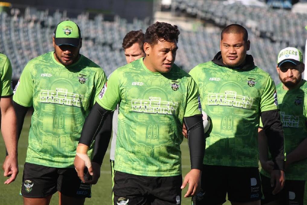 Josh Papalii drove home after Queensland's Origin win on Wednesday to take part in Canberra's captain's run on Thursday morning. Photo: Canberra Raiders