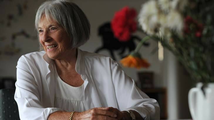 Former Director of the National Gallery of Australia, Betty Churcher, at her home in Wamboin. Photo: Graham Tidy